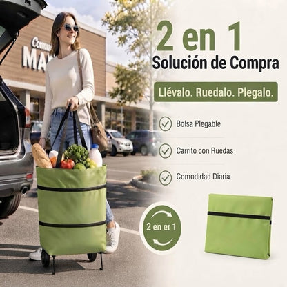 FlexiBag™ - Bolsa de Compra Plegable con Ruedas