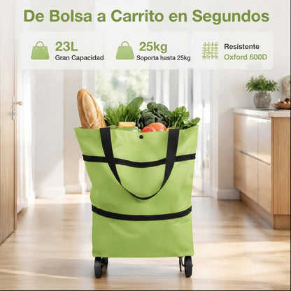 FlexiBag™ - Bolsa de Compra Plegable con Ruedas