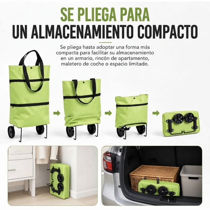 FlexiBag™ - Bolsa de Compra Plegable con Ruedas